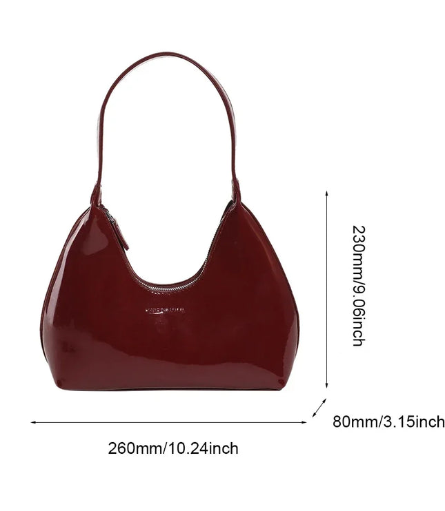 Glossy Leather Handbag