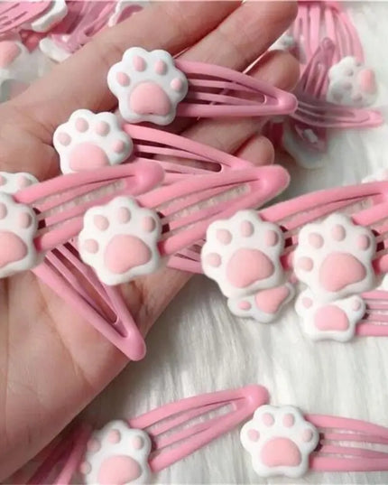 Pink Cat Paw Hairpin