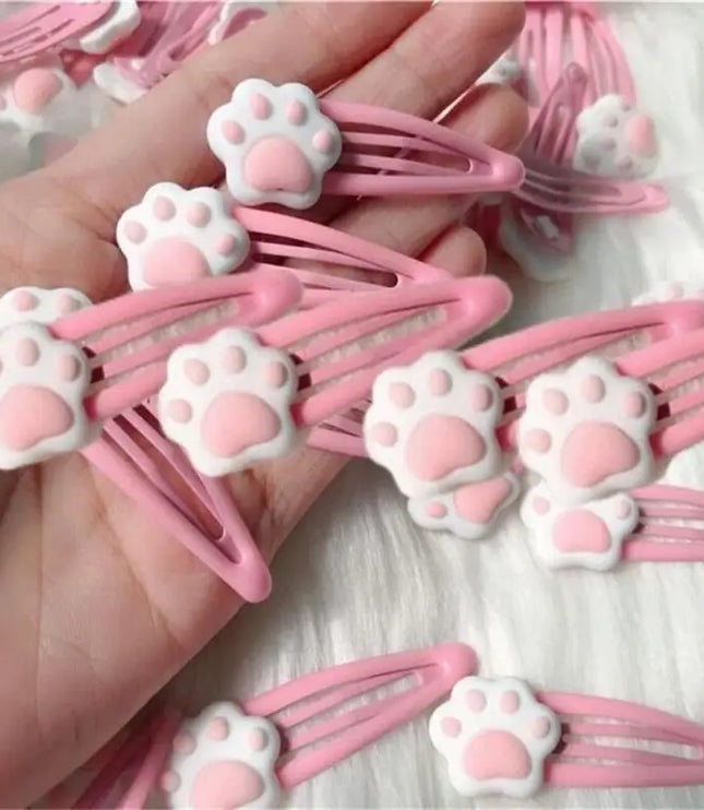 Pink Cat Paw Hairpin