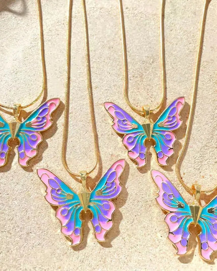 Barbie Pearl Butterfly Necklace