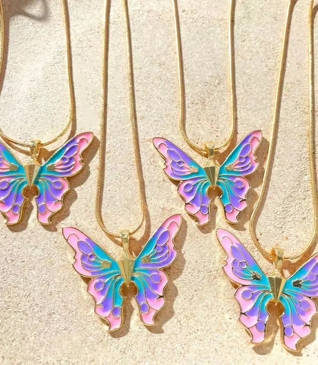 Barbie Pearl Butterfly Necklace