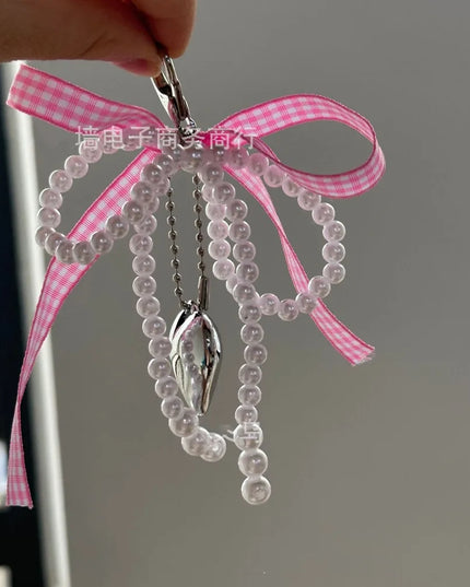 Bowknot Pearls Bag Charm