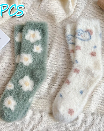 3Pairs Cute Fluffy Socks