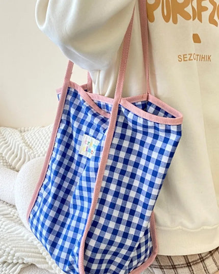 Colorful Plaid Tote