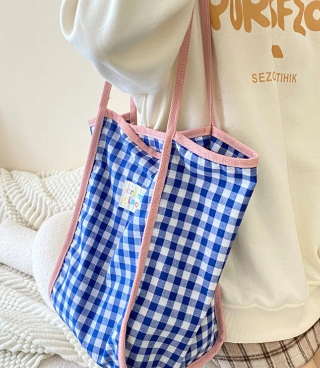 Colorful Plaid Tote