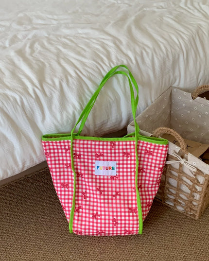 Plaid Prints Tote Bag