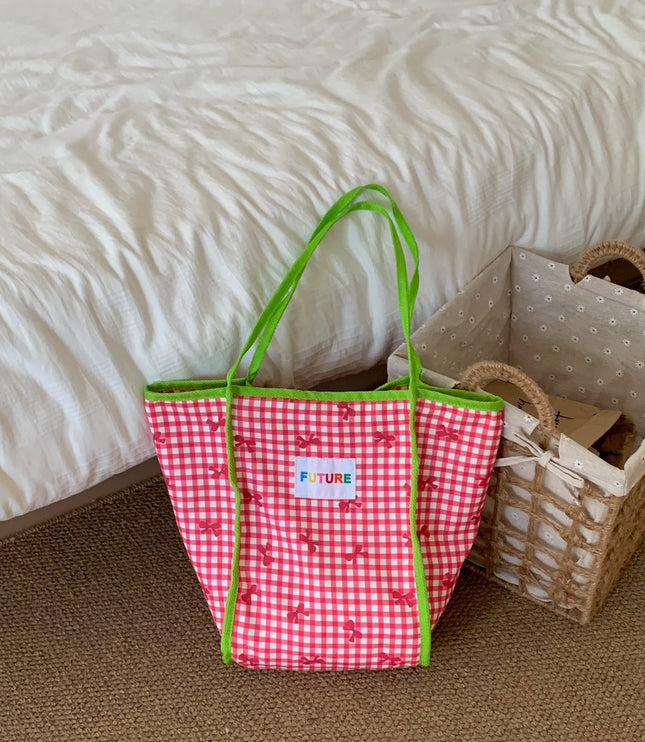 Plaid Prints Tote Bag