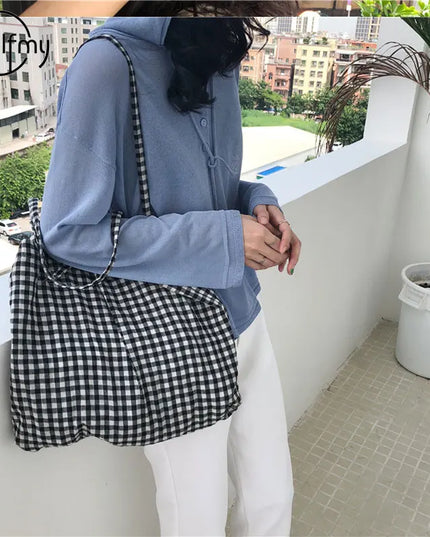 Plaid Summer Tote