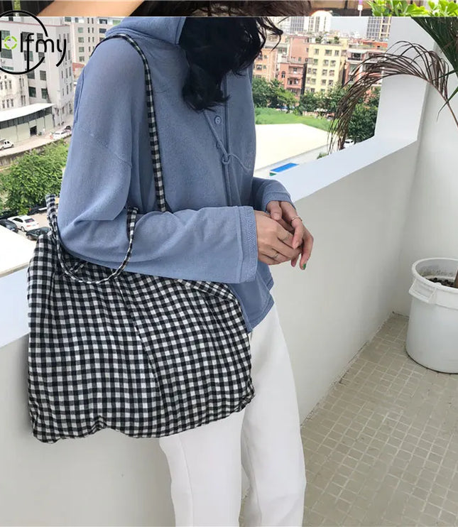 Plaid Summer Tote