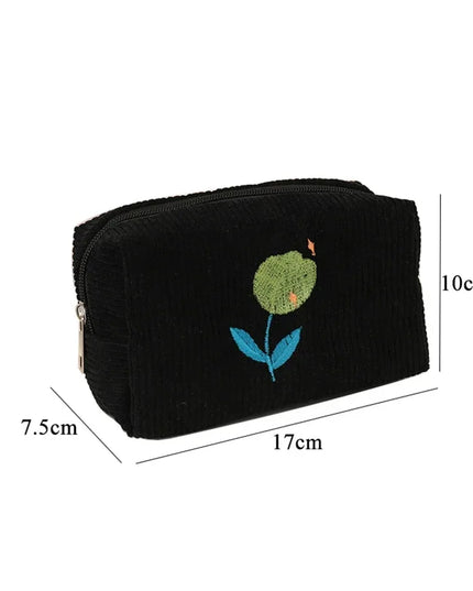 Corduroy Flowers Pen Case