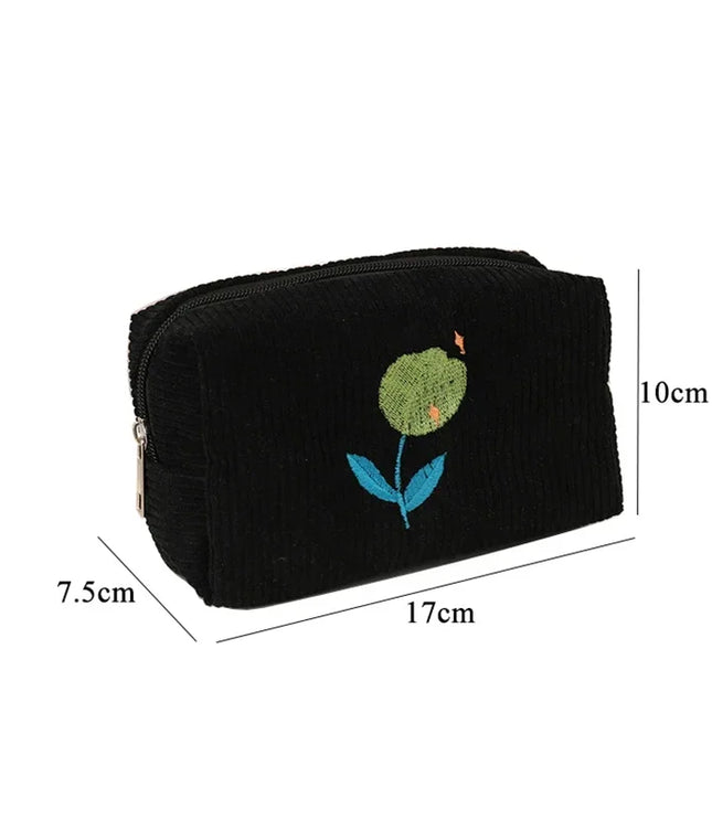 Corduroy Flowers Pen Case