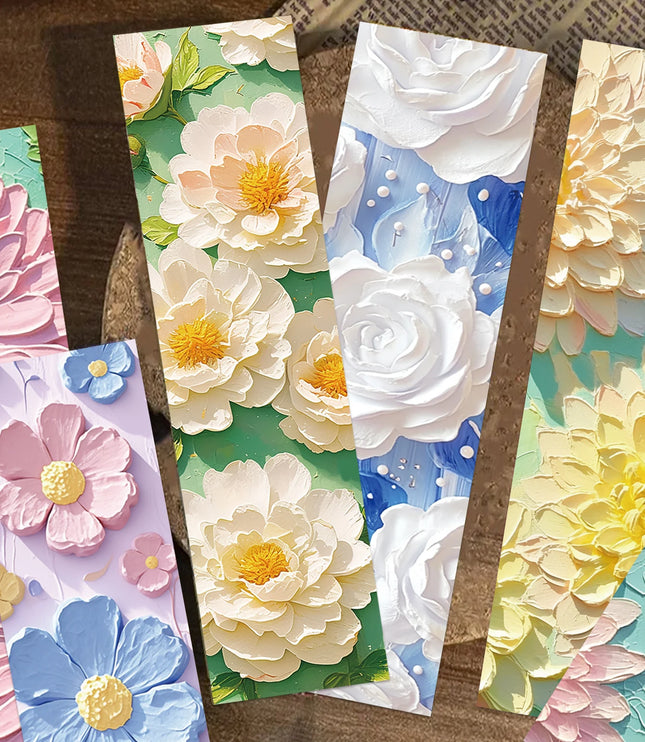 30Pcs Flower Painting Bookmark