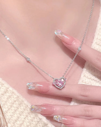 Pink Heart Necklace