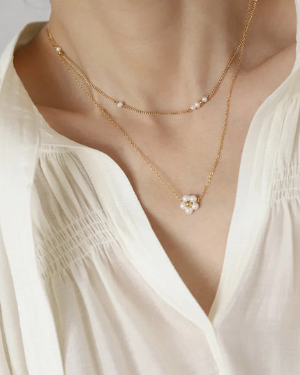 Pearl Flower Necklace