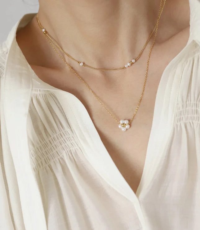 Pearl Flower Necklace