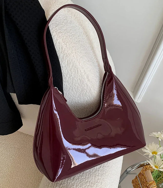 Glossy Leather Handbag