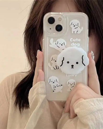 Puppy with Pop-Socket & Phone Case