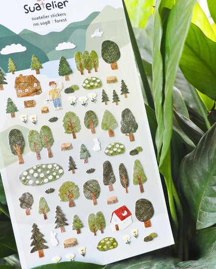 Green Forest Stickers