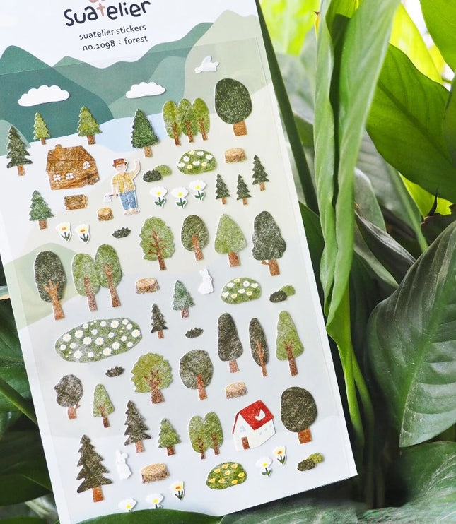 Green Forest Stickers