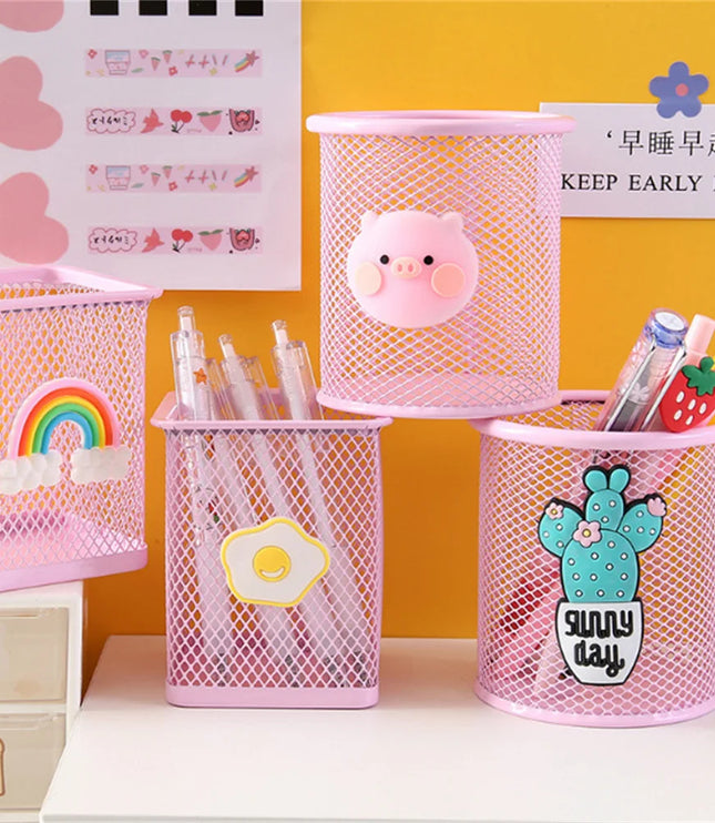 Cute Grid Pen Holder