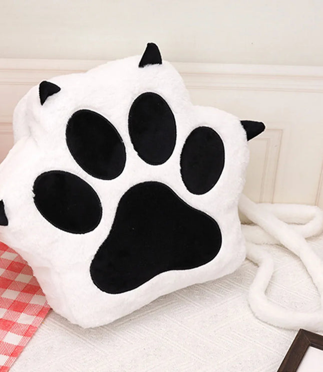 Cat Paw Plush Backpack