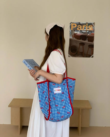 Plaid Prints Tote Bag