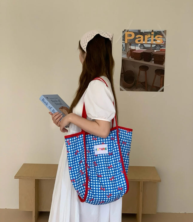 Plaid Prints Tote Bag