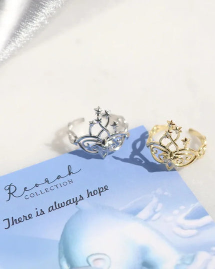 Princess Crown Swan Ring