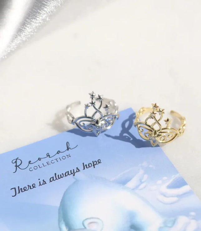 Princess Crown Swan Ring