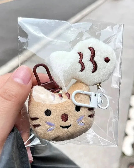 Squeaky Cat & Fish Keychain