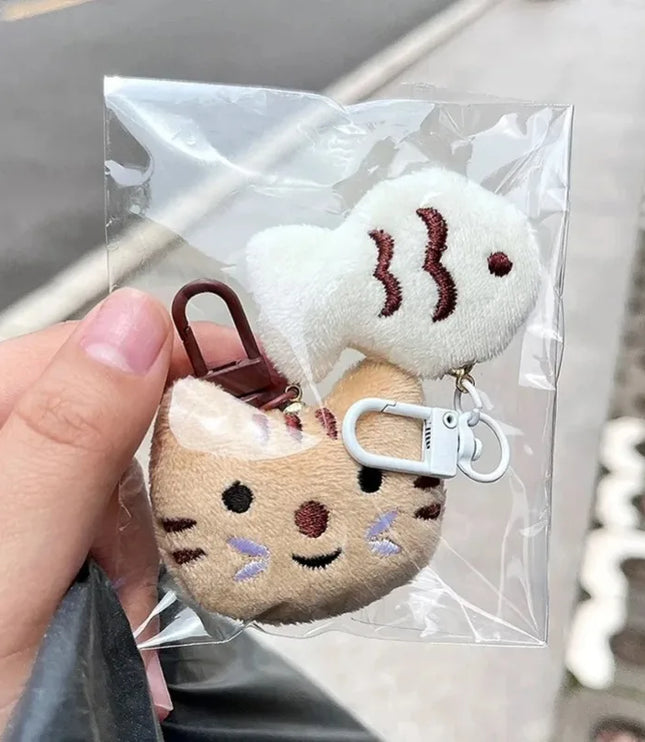 Squeaky Cat & Fish Keychain