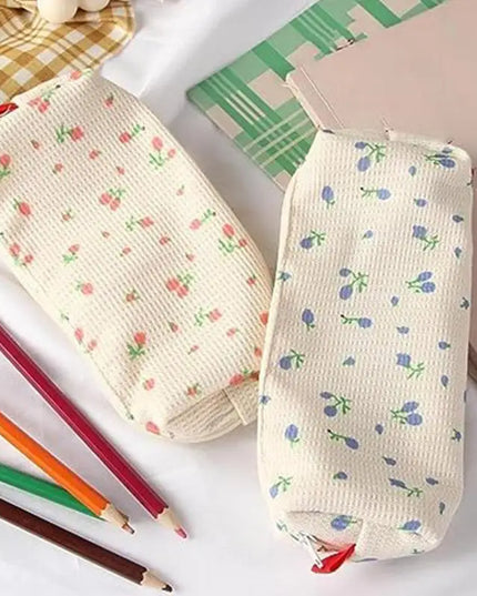 Mini Flower Corduroy Pen Case