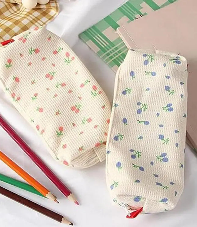 Mini Flower Corduroy Pen Case