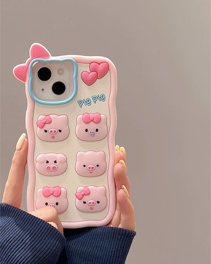 Bowknot Pig Phone Case