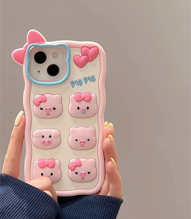 Bowknot Pig Phone Case