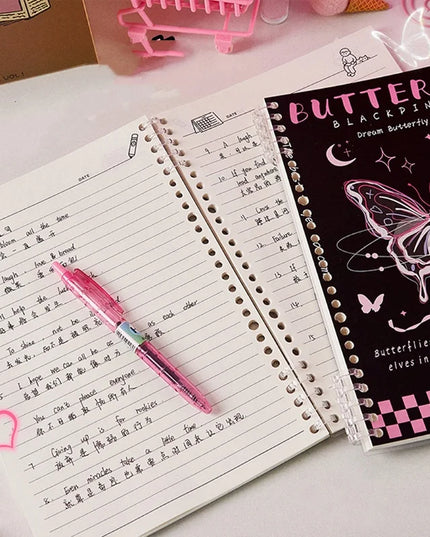 Pink Butterfly Notebook