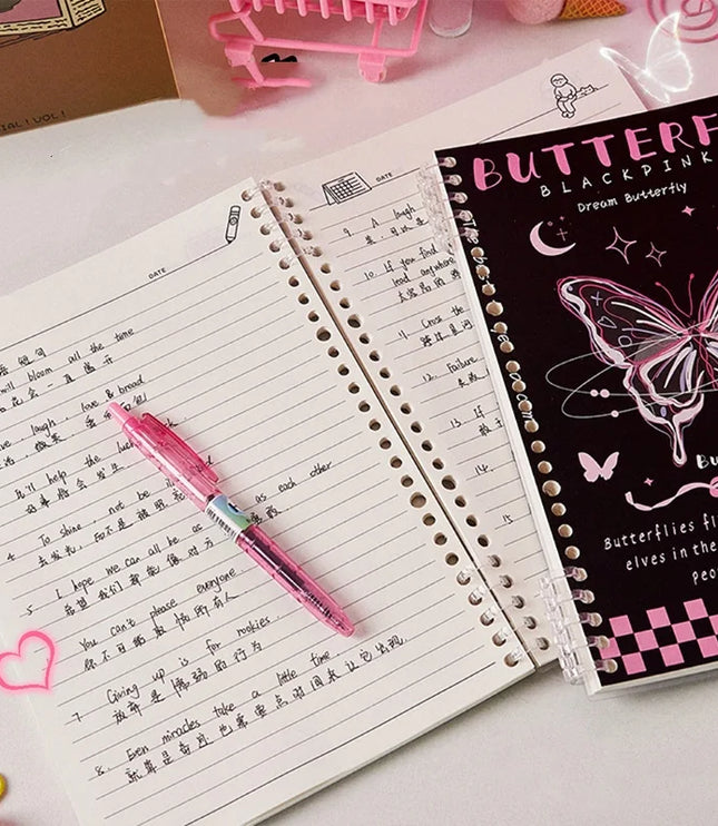 Pink Butterfly Notebook