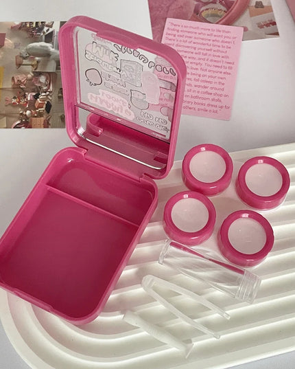 Strawberry Milk Contact Lenses Case & Kit