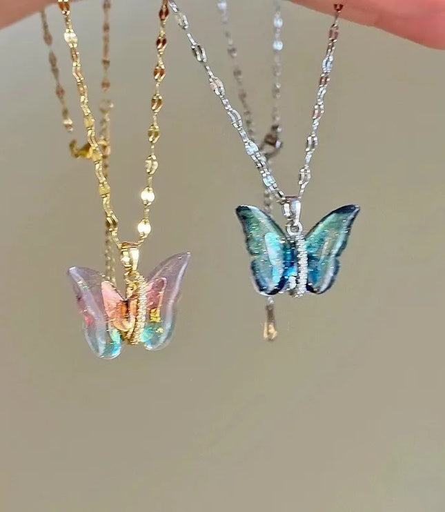 Galaxy Butterfly Necklace