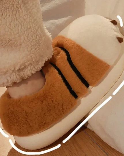 Tiger Paw Plush Slippers