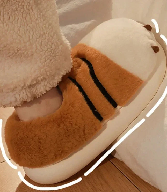 Tiger Paw Plush Slippers