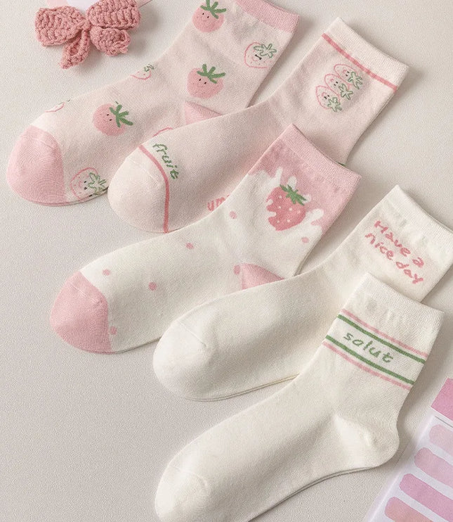 Strawberry Milk Socks