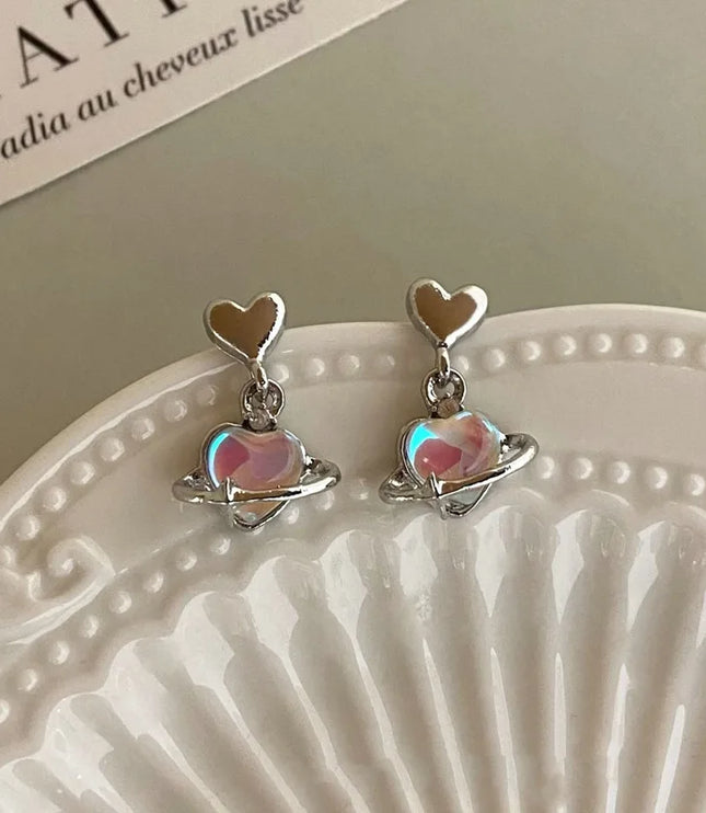 Pink Planet Earrings