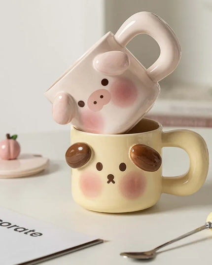 Pig & Doggy Ceramic Mug