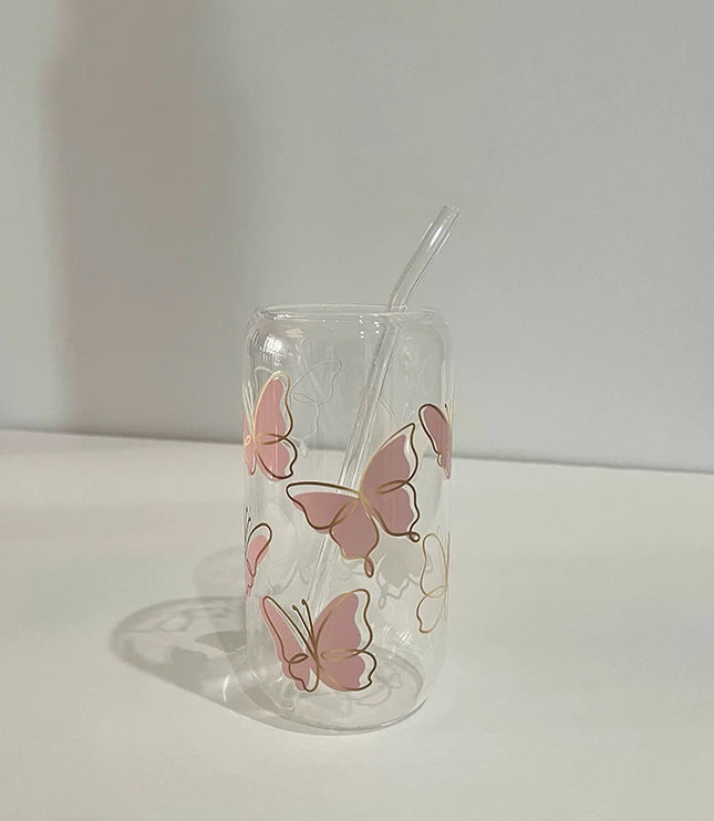 Butterfly Glass Cup