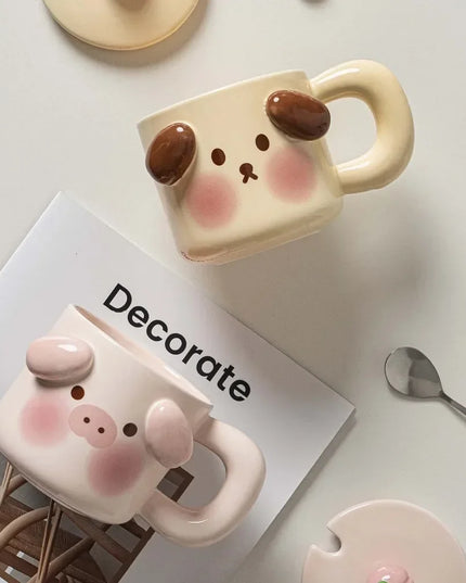 Pig & Doggy Ceramic Mug