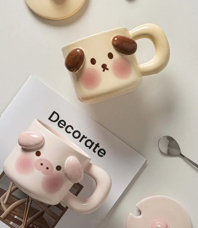 Pig & Doggy Ceramic Mug