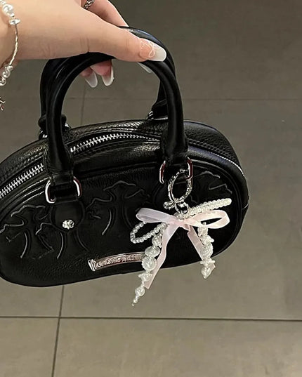 Y2K Pearl Bow Bag Charm