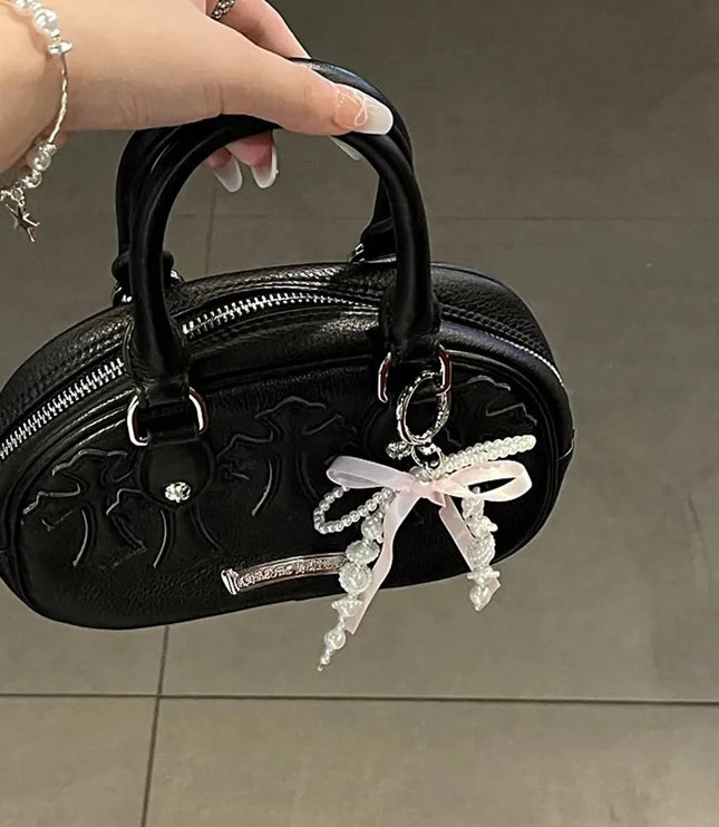 Y2K Pearl Bow Bag Charm