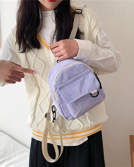 Mini Corduroy Backpack